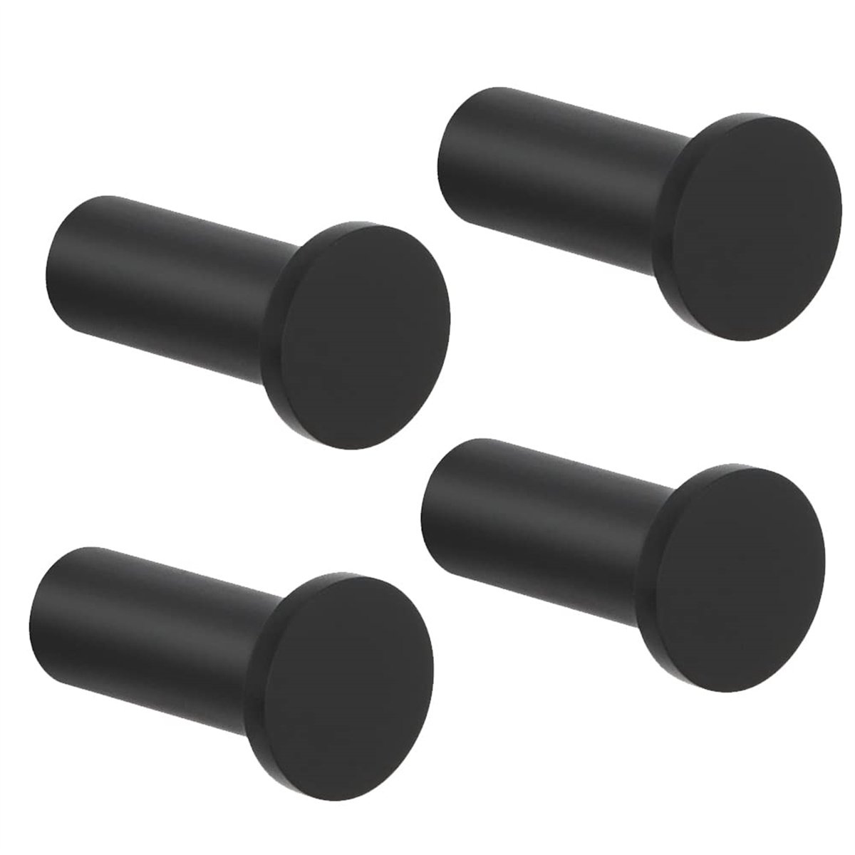 Zwarte Handdoekhaken – Sterk & Roestvrij – IJzeren Wandhaken 35mm – Modern Design – 15kg Draagvermogen – Voor Badkamer, Keuken & Meer