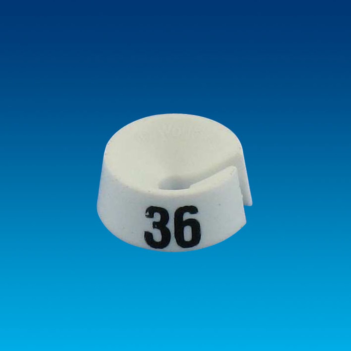 Maatdop / maataanduiding voor kledinghanger / kapstok MB2 wit/zwart 4 (25 stuks)