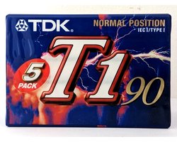 TDK T1 90 cassettebandjes Type-1 5-Pack