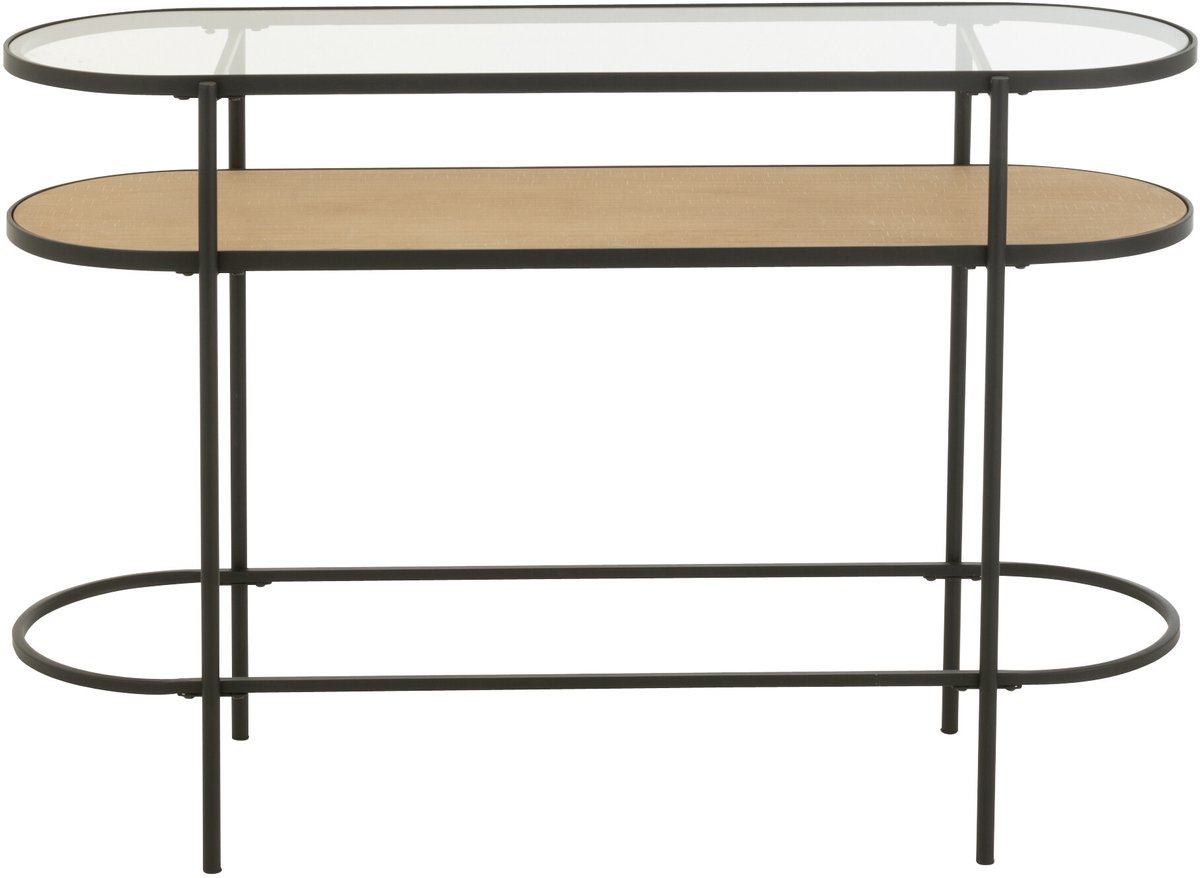J-Line console - ijzer - naturel/zwart Zwart - Naturel