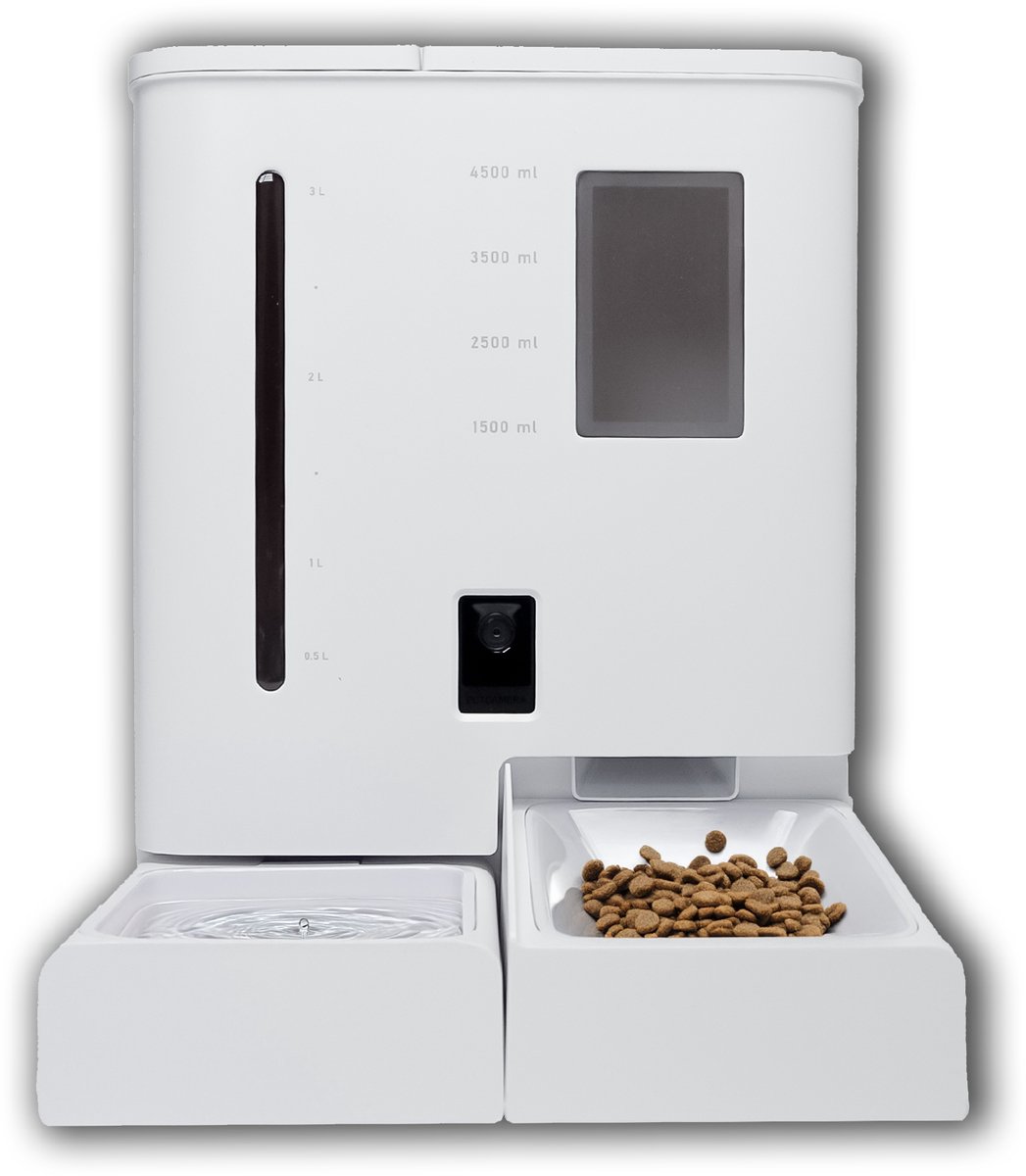 Cattura Automatische Voederbak – Automatische Voer- & Waterbak – 5L –Geruisloos Design – Met HD Camera & App-bediening - Cattura - €139,95