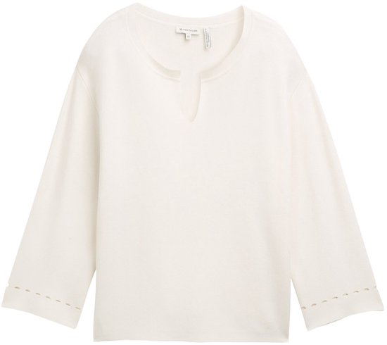 Tom Tailor - Pull - Maat XL - Vrouwen - wit - Viscose
