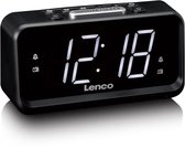 Lenco CR-28BK - Wekkerradio met handmatige dimmer, nachtverlichting en helder LED-display - Zwart