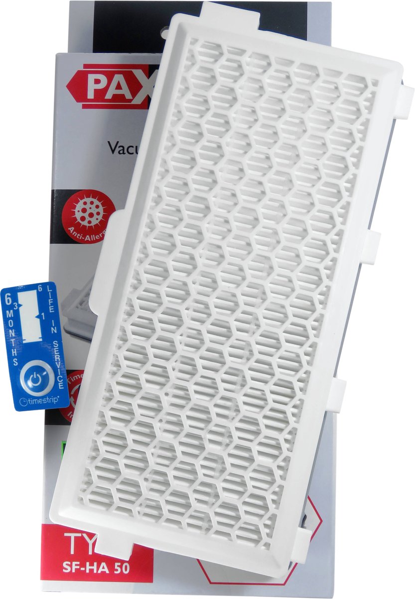 Paxanpax SF-HA50 filter geschikt voor Miele - HEPA Active AirClean-filter met timestrip - SFHA50 - SF-HA 50 - Compact C1 C2 - Complete C2 C3