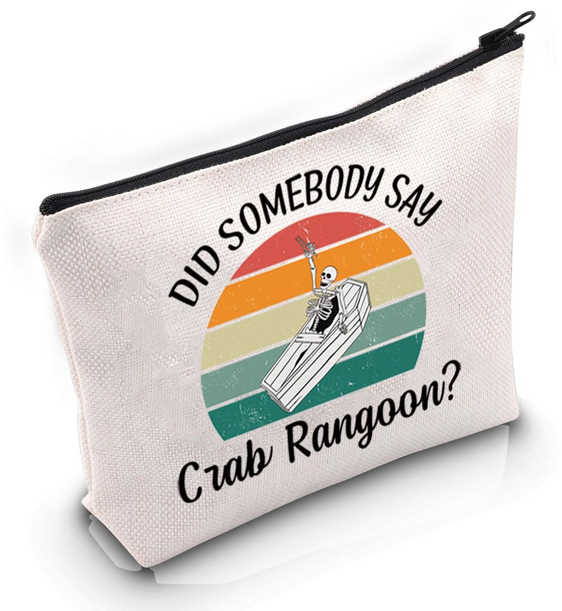 Crab Rangoon Lover Gift Has Someone Say Crab Rangoon Makeup Bag Crab Rangoon Eater Cosmetic Bag Chinese Foodie Gift, Crab Rangoon Bag