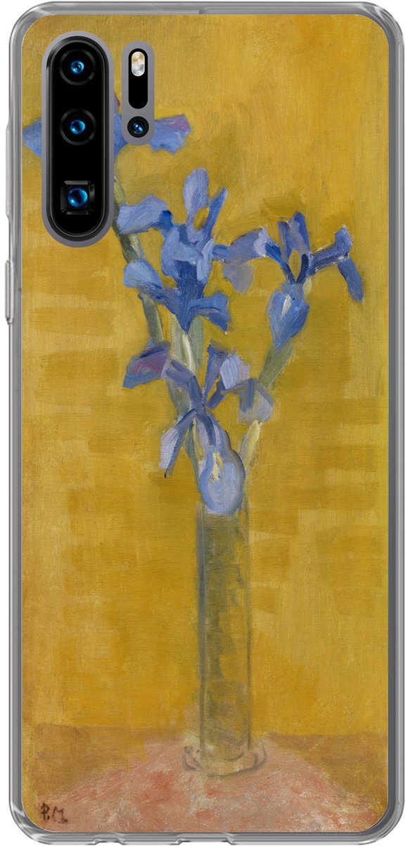 Telefoonhoesje Geschikt voor Huawei P30 Pro hoesje - Irissen - Piet Mondriaan - Oude meesters - Siliconen Telefoonhoesje Telefoonhoesje