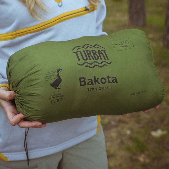 Turbat dekenslaapzak Down Bakota 10°C 210 x 170 - Groen van Merkloos — afbeelding 4