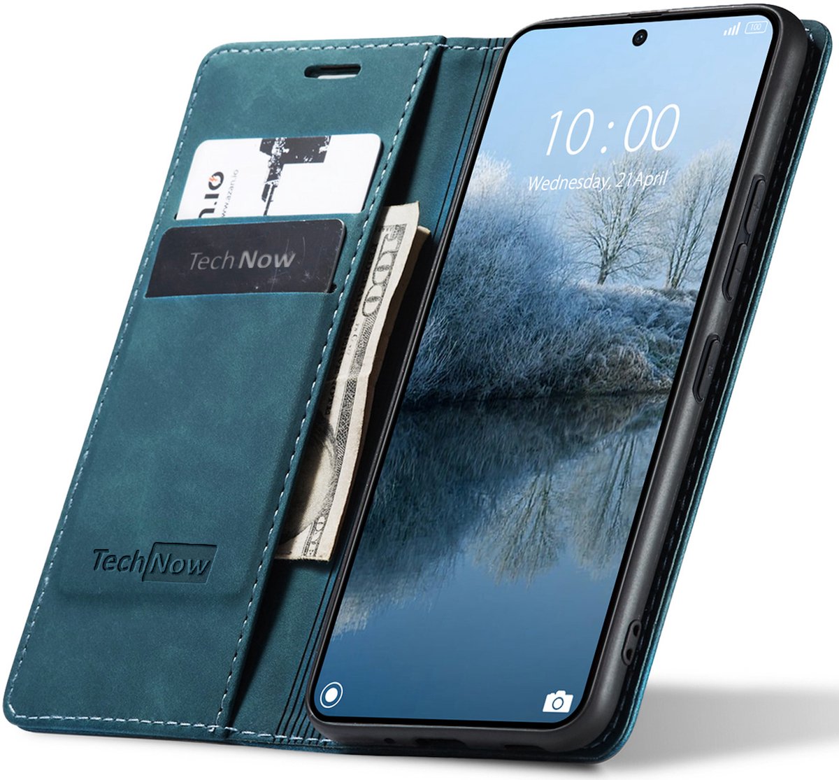 Hoesje geschikt voor Motorole Edge 60 Pro - Book Case Leer Slimline Blauw