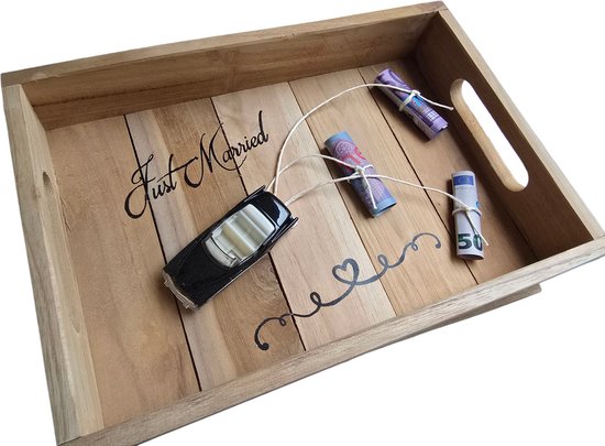 Dienblad “Just Married”