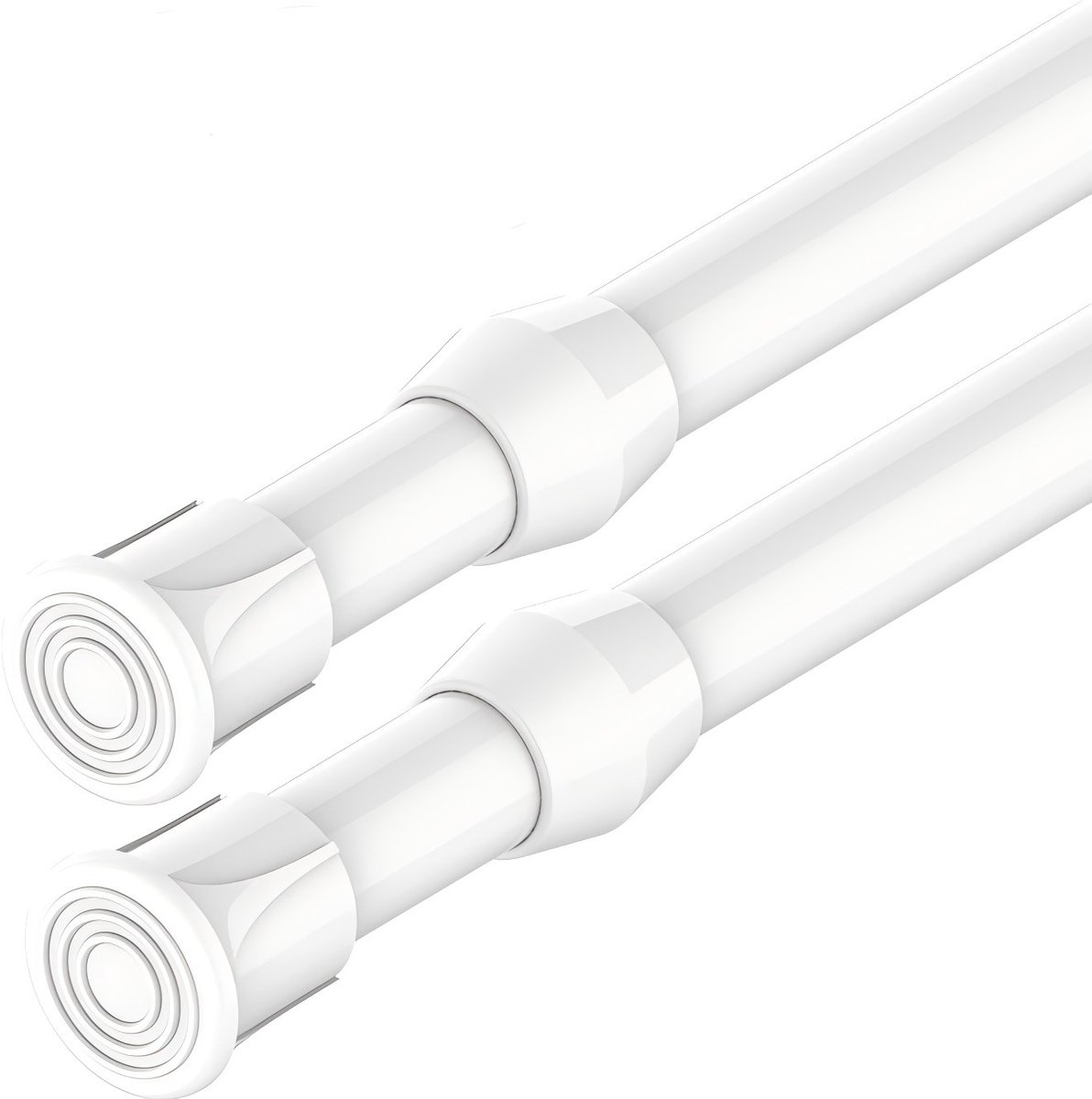 JeiibrZui Telescopische Stang voor Klemming - Stevige Stalen Constructie - Spanstang zonder Boren 40-70 cm - 2 stuks