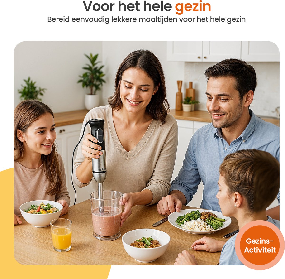 Goliving Staafmixer Set 4-in-1 - Hakmolen - Maatbeker - Garde - 1000W - Vaatwasserbestendige Accessoires - RVS - Zwart – foto 7