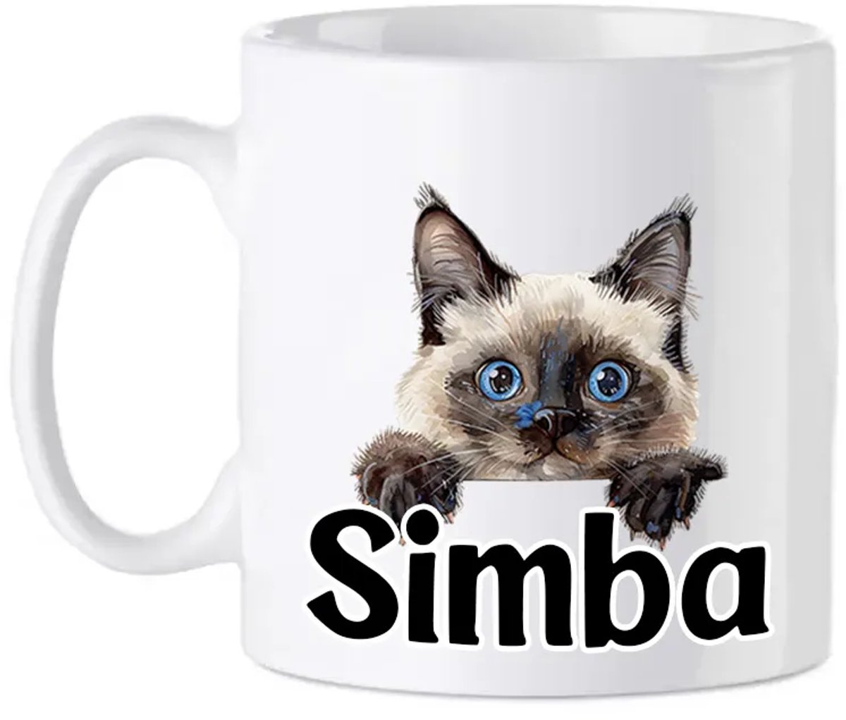 Balinees mok met naam - Kattenmok - Gepersonaliseerd - Cadeautip