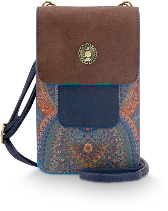 Pip Studio - Peggy Telefoontasje Dames - Tasje voor je Telefoon - Jabali - Blauw - 11x1x18cm