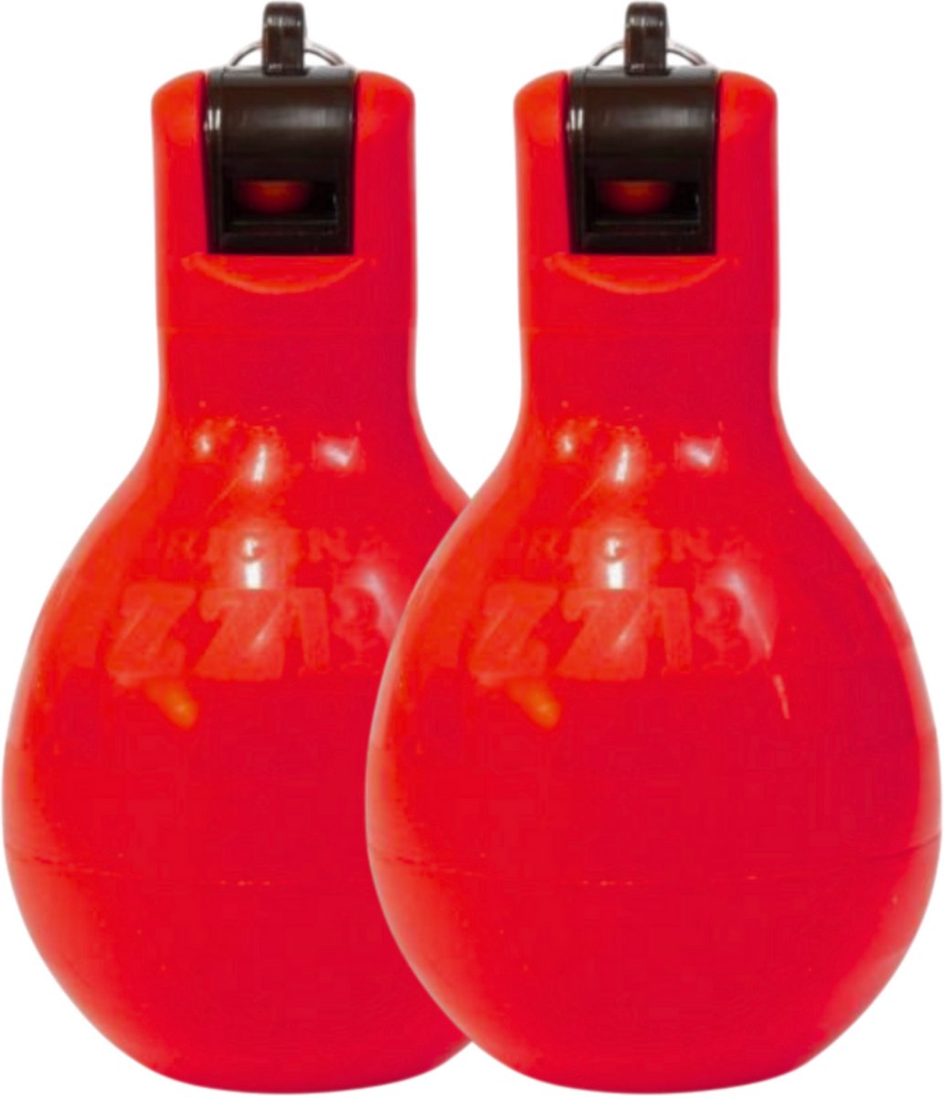 Handfluit - Knijpfluit Original Rood set van 2
