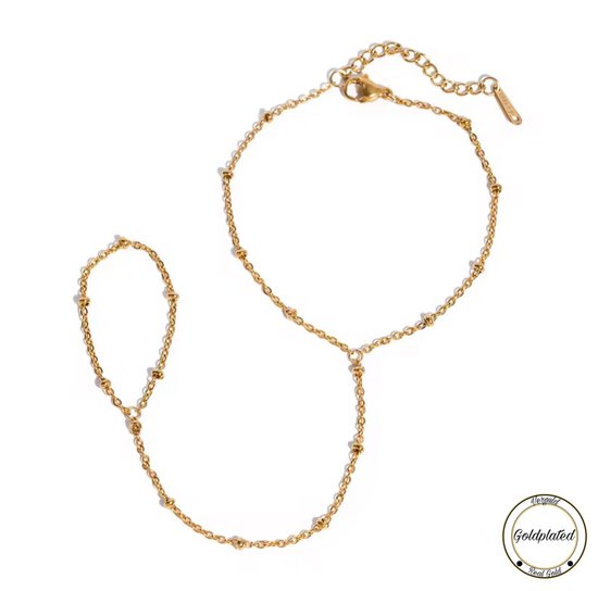 Bracelet en maille Borasi Doré | Plaqué Or 18 carats | 21 cm | Bracelet pour dames | Bracelet élégant | Bijoux pour femmes | Cadeau pour elle | Cadeau de fête des mères | Cadeau d'anniversaire | Sac cadeau de Luxe | Bracelets | Lien plat |