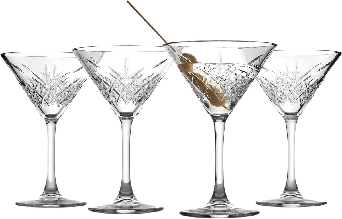 12 - Pasabahce Martini Glazen – 230 ml – Elegant Cocktailglazen Set – Vaatwasmachinebestendig – Glaswerk voor Feest & Horeca