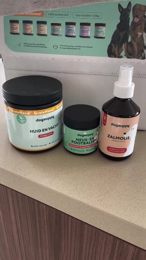 GroteHond⁺ Huid & Vacht - Omega 3-6-9 - Speciaal voor Droge Huid & Doffe Vacht - 100% Natuurlijk - 90 snoepjes - Voor Herstel van de Huidbalans - bij Haaruitval, Schilfers, Krabben/likken, Kale plekken, Roodheid - Voor Grote Honden +20kg