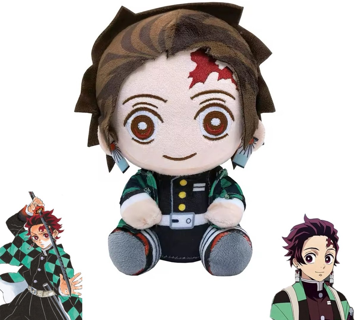 Tanjiro Kamado | Verzamelobject | knuffel | Fan Merchandise | Demon Slayer | Kimetsu no Yaiba | Demoon | Nichirin | Water Hashira | Zwaardvechter | Anime Knuffel | Plush | Pop | Cosplay | Anime fan | Otaku