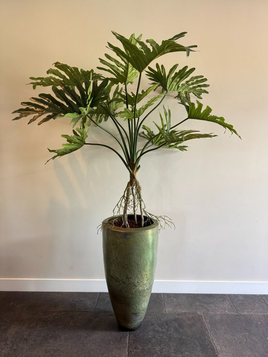 Kunstplant – Philodendron – Zijden bladeren – 140 cm hoog