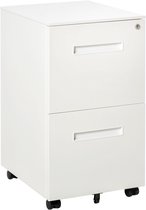 Vinsetto-Rollcontainer-kaltgewalzter Stahl-39L x 48B x 67H cm-Weiß