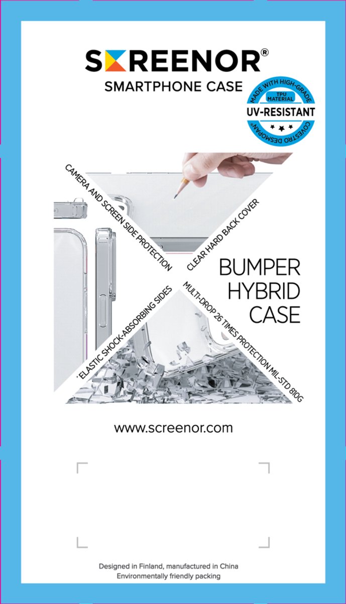 Screenor 25640SB mobiele telefoon behuizingen 17,3 cm (6.8") Hoes Transparant