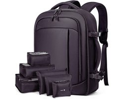 Thuys - Ryanair Handbagage Rugzak & Cabinekoffer 45 × 36 × 20 Cm - 6 Organisatietassen Voor Zakenreizen - Zwart