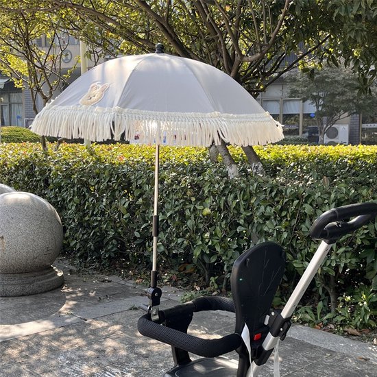 Babyparasol - kinderwagenparaplu - opvouwbare paraplu - UV-bescherming - reisaccessoires voor buiten - prinsessenparaplu - kanten kinderwagenparaplu - kinderparaplu - gratis plastic klem - nieuwe creatieve zon- en regenparaplu voor dubbel gebruik van Merkloos — afbeelding 2