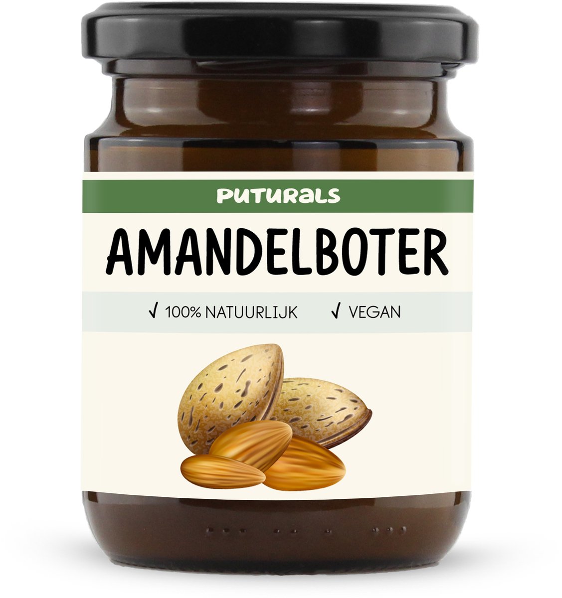 Puturals Amandel Boter 100% Natuurlijk - 250 gram - Amandel Boter bevat Vitamine E - Natuurlijk Alternatief voor Bodylotion, Body Butter of Amandelolie - Verzorgt en Hydrateert