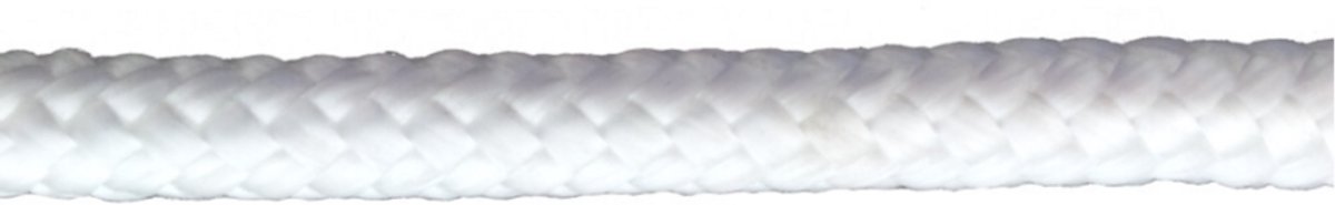 Ivana koord nylon wit gevlochten met kern 3mm (20mtr)