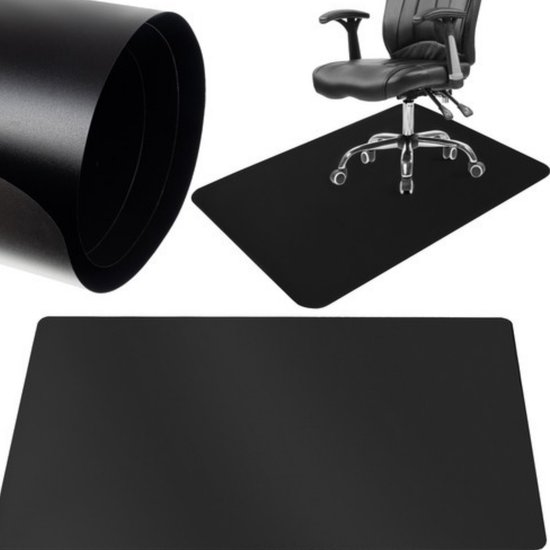 Protège-sol - Tapis de protection pour chaise - 100x140cm - Zwart