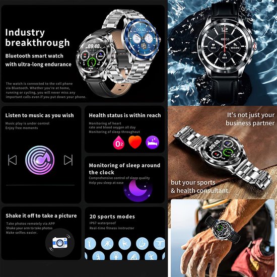 Smart Horloge Vrouwen Fitness Tracker: 1.8 Touchscreen Bluetooth Oproep Antwoord Smartwatch 100 Sport Activiteit Stap Teller Hartslag Bloeddruk Zuurstof Slaap Monitor IP67 Waterdicht Voor Android