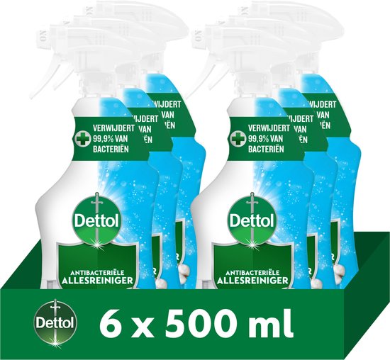 Dettol - Allesreiniger Spray - Antibacterieel - Katoenfris - 6 x 500 ml Voordeelverpakking