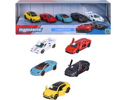 Majorette - Coffret cadeau Lamborghini 5 pièces - Modèle réduit de voiture en métal moulé sous pression - échelle 1:64 - 8502105001