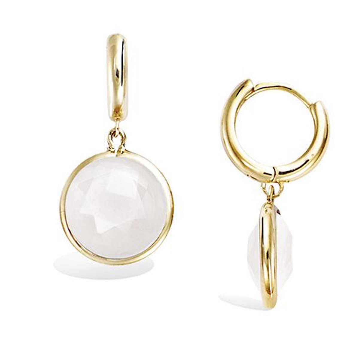 CHIVAL 18K Goud Vergulde Oorbellen – Ivory Halo – Tijdloos, Elegant, Hypoallergeen, Romantisch, Luxe, Sieraad, Cadeau voor haar, Geschenkverpakking,