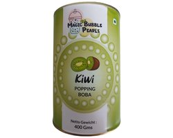 Magic Bubble Pearls – Kiwi Popping Boba, 400g | Poppende Vruchtparels met Kiwismaak voor Bubble Tea, Mocktails, IJs & Meer met Kajal Sticker