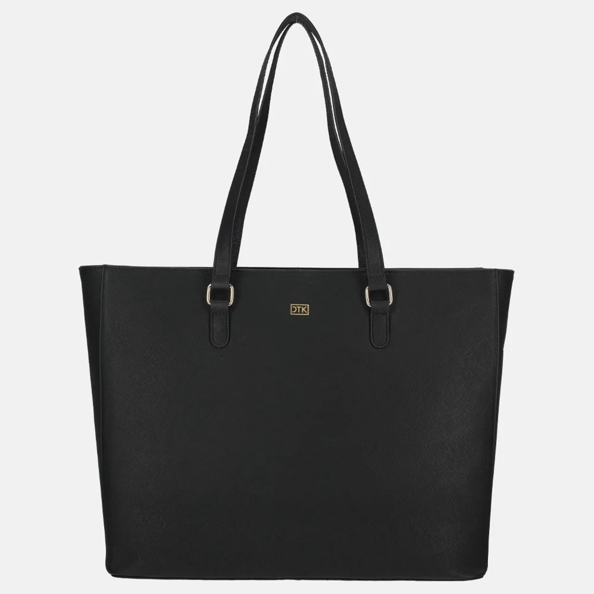 Duifhuizen leren shopper 14 inch zwart