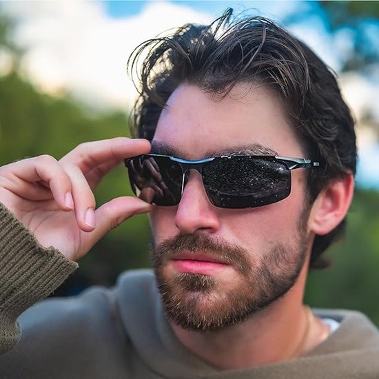 Men's sports polarized sunglasses, UV protection sunglasses van Merkloos — afbeelding 3