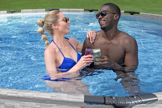 Bestway piscine acier pro max set bande de pierre ronde 427