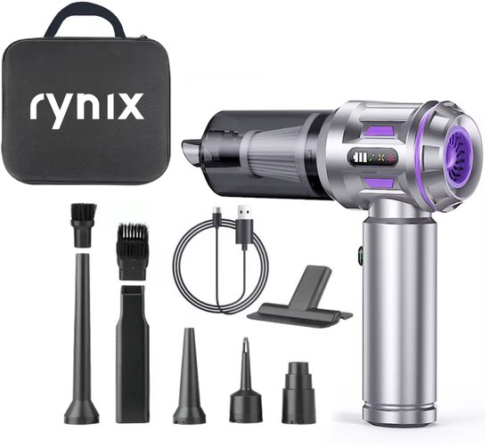 Kruimeldief Rynix Snoerloos 20.000 Pa Grijs/Paarse - Kruimeldief - €39,95