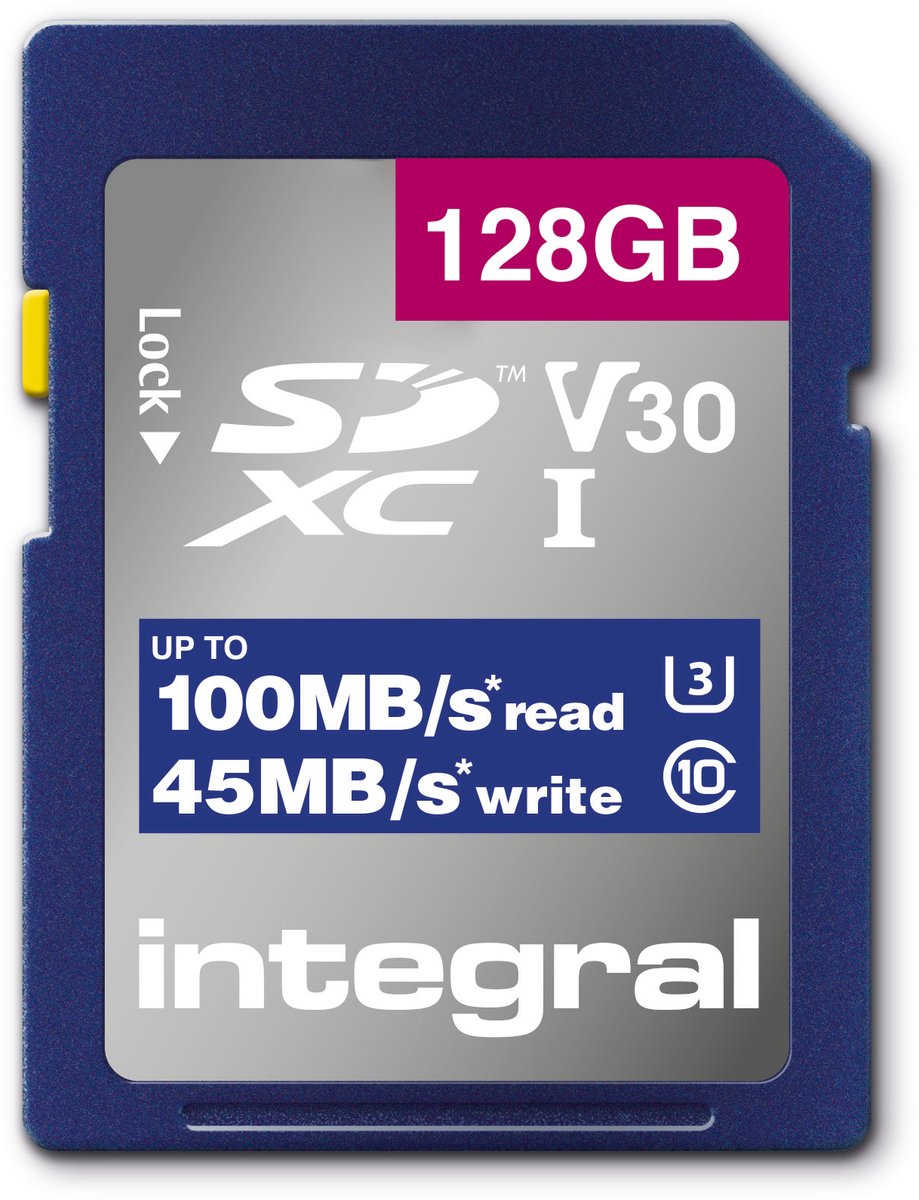 Geheugenkaart integral sdhc-xc 128gb | 1 stuk