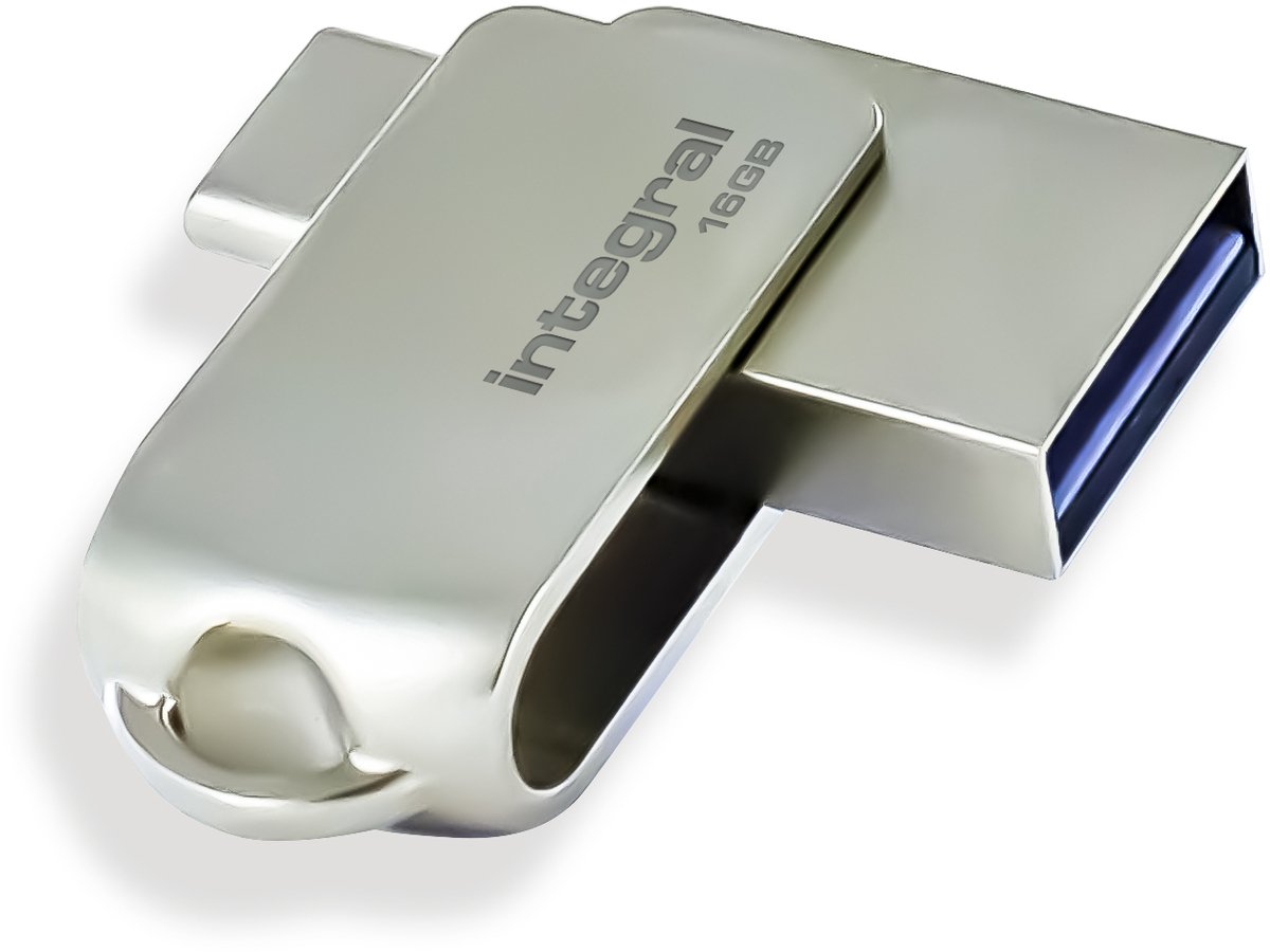 Integral Usb-stick 16GB 3.0 usb-360-c dual | 1 stuk