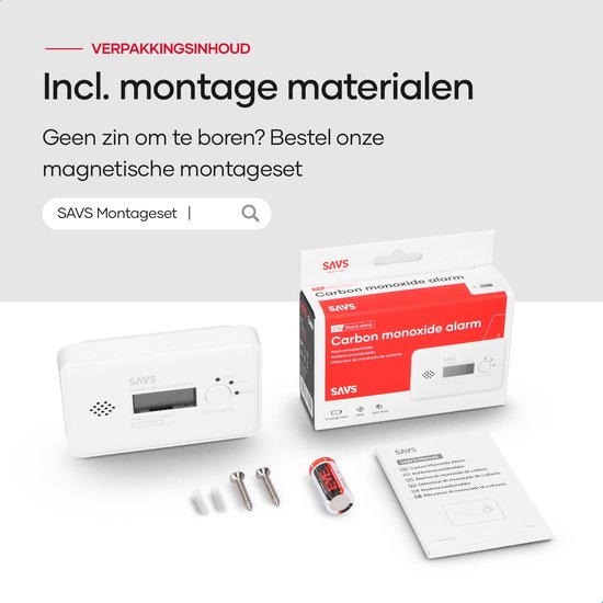 WisuAlarm GC20B Koolmonoxidemelder - 10 jaar batterij