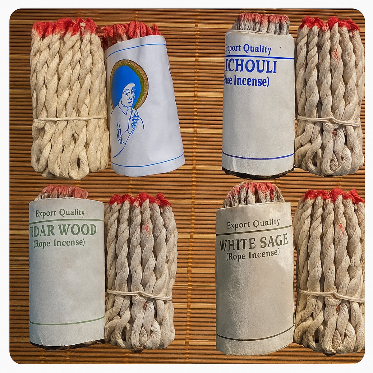 Himalaya Wierook Set -Cederhout, Salie, Patchouli en Sandelhout - 160 stuks
