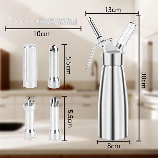 Hendi Slagroomapparaat 0,5 liter Kitchen Line