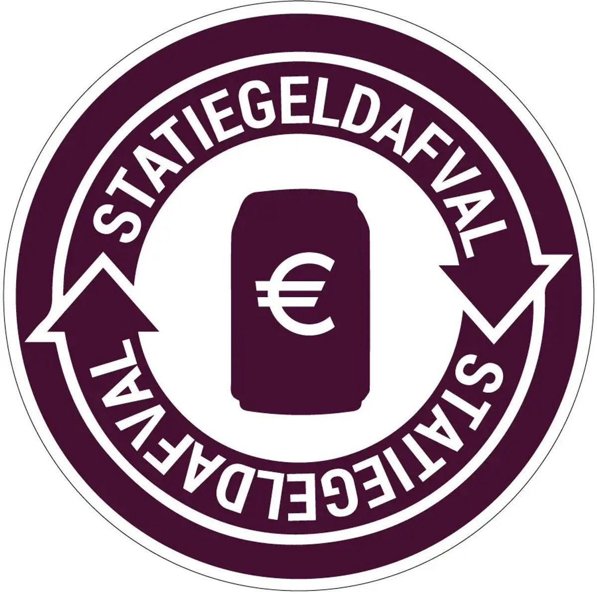 Statiegeld blik sticker | 15 cm