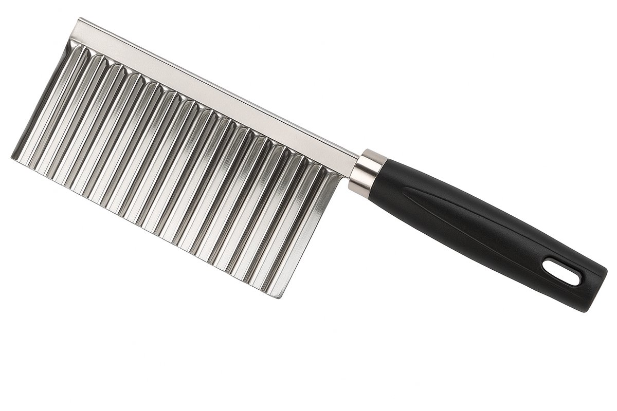 Boeste® RVS Golfmes – Duurzaam Crinkle Cutter met Ergonomisch Antislip Handvat