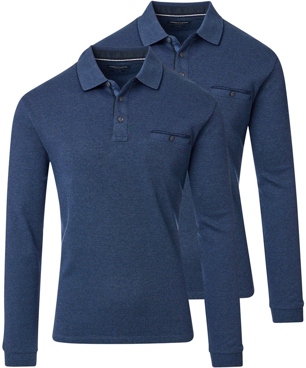 CASAMODA Heren poloshirt 2 pack Basic