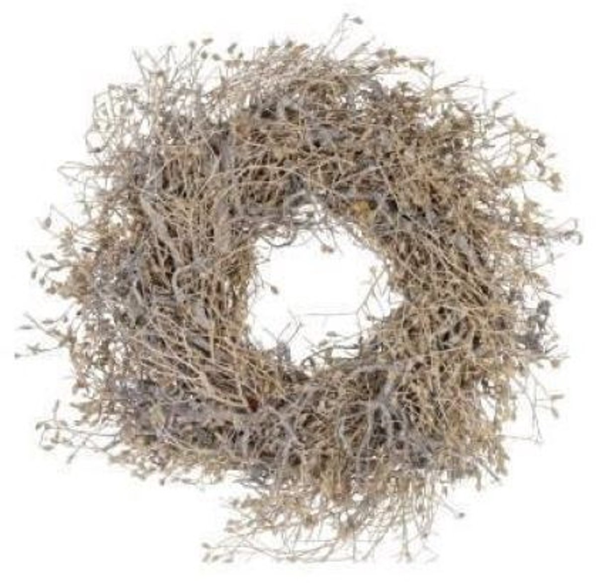 DBT Krans "Wreath Cloudy" Hout-Natuurlijke Materialen Grijs-Bruin D 30 cm H 9 cm
