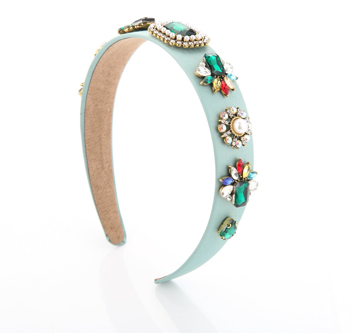 Haardiadeem - Groen - Parels strass en vele steentjes - luxe - cadeau tip