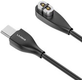LAANAR® Oplaadkabel voor Shokz OpenRun / Pro / Pro Mini / Mini - AfterShokz Aeropex AS800 / AS810 / AS803 / ASC100SG - OpenComm ASC100 - Oplader Kabel - 1 Meter - Zwart - USB C